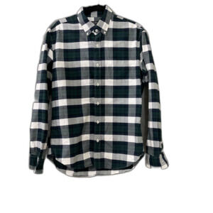 J. Crew Mercantile Flex Shirt Men’s Medium Plaid Blue/Green 100% Cotton